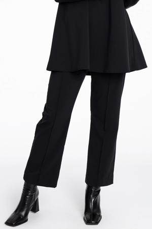 straight high waist broek zwart