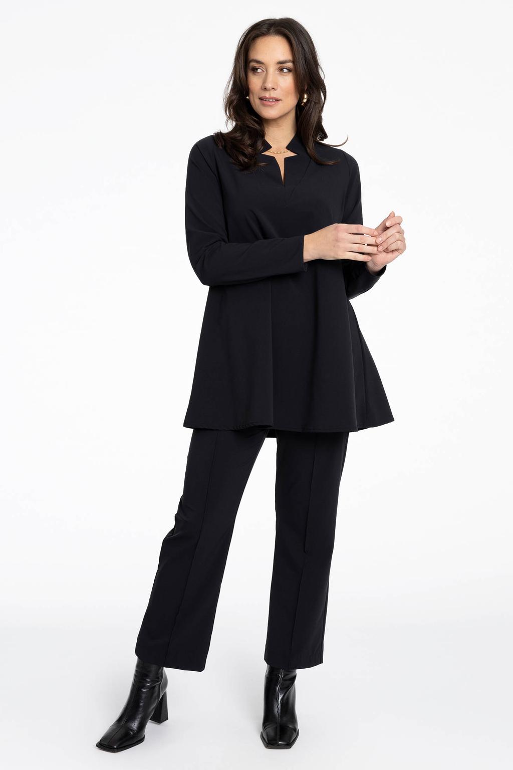 YOEK straight high waist broek zwart