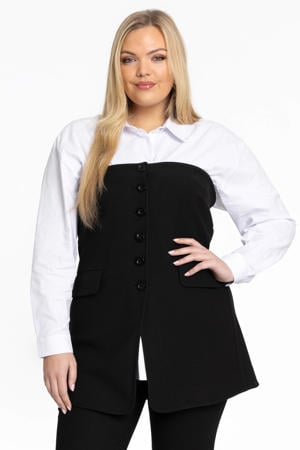strapless top zwart