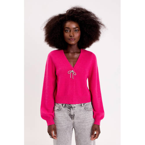 Cache Cache gebreid vest fuchsia afbeelding