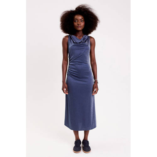 Cache Cache midi jurk met glitter donkerblauw afbeelding