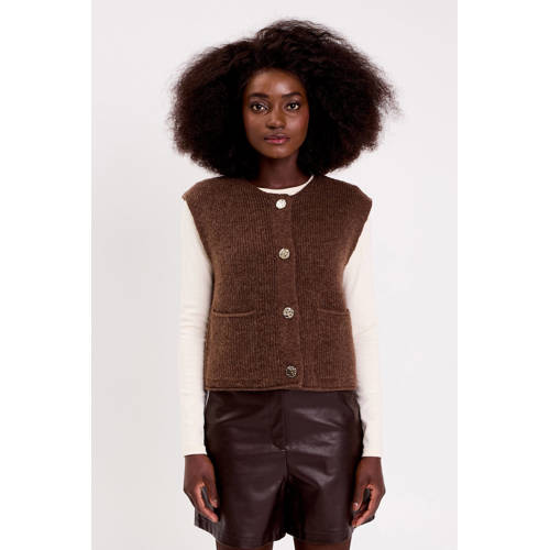Cache Cache teddy gilet brons rib gebreid afbeelding