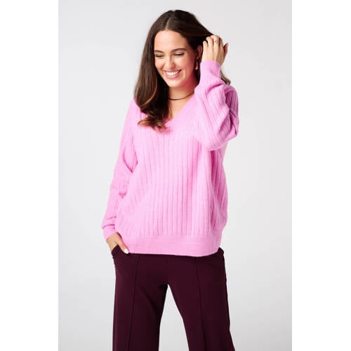 MS Mode pullover met wol roze afbeelding