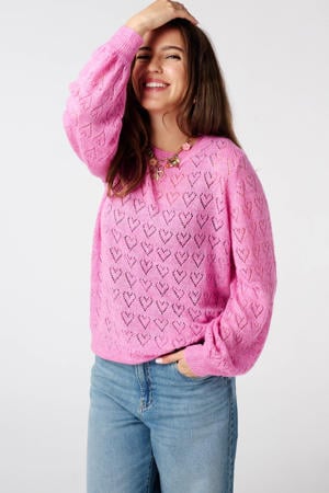 trui roze fijn gebreid