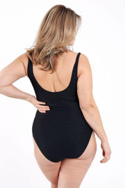 thumbnail: Paprika corrigerend badpak met voorgevormde cups Plus Size zwart