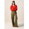 Sissy-Boy Wide leg high waist cargobroek kaki