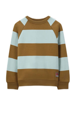 gestreepte sweater bruin
