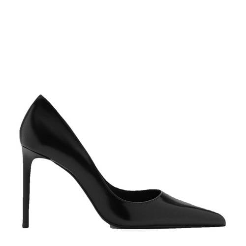 Mango leren pumps zwart afbeelding