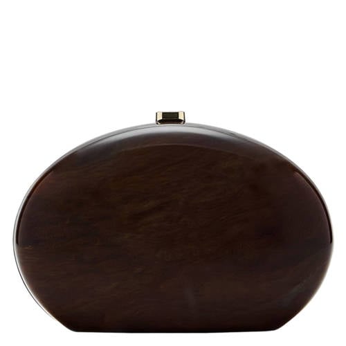 Mango clutch donkerbruin afbeelding