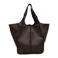 BRONX leren shopper Kya-na donkerbruin