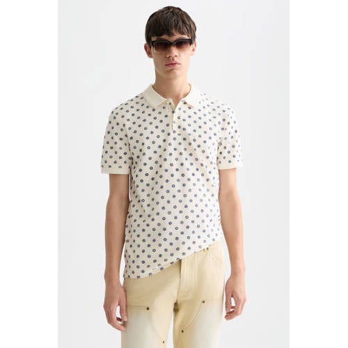 Scotch & Soda regular polo ecru afbeelding