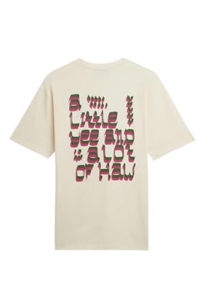 relaxed T-shirt met backprint ecru