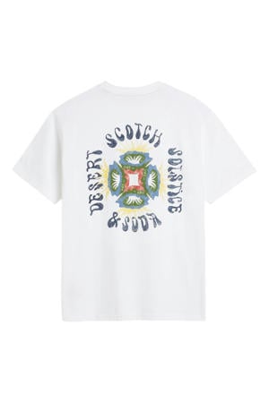 regular T-shirt met backprint wit