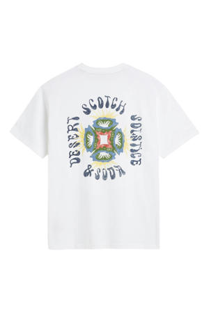 regular T-shirt met backprint wit