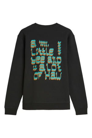 sweater met backprint zwart