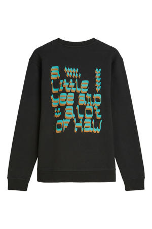 sweater met backprint zwart