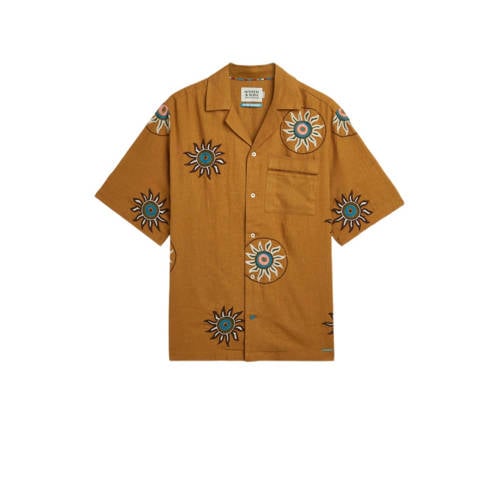 Scotch & Soda regular casual overhemd oker afbeelding