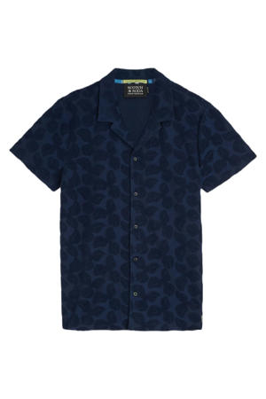 regular casual overhemd donkerblauw