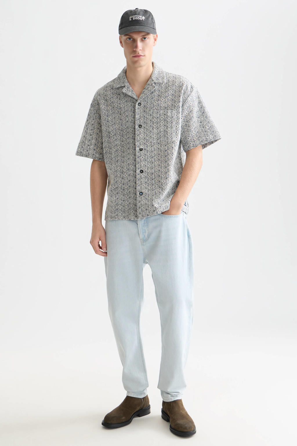 Scotch & Soda Dean loose tapered fit jeans light blue denim
