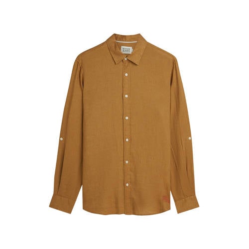 Scotch & Soda regular casual overhemd oker afbeelding