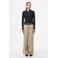 PIECES wide leg regular waist pantalon grijsbruin