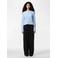 PIECES vest blauw gebreid