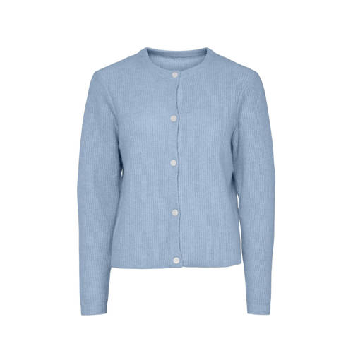 PIECES vest blauw gebreid afbeelding