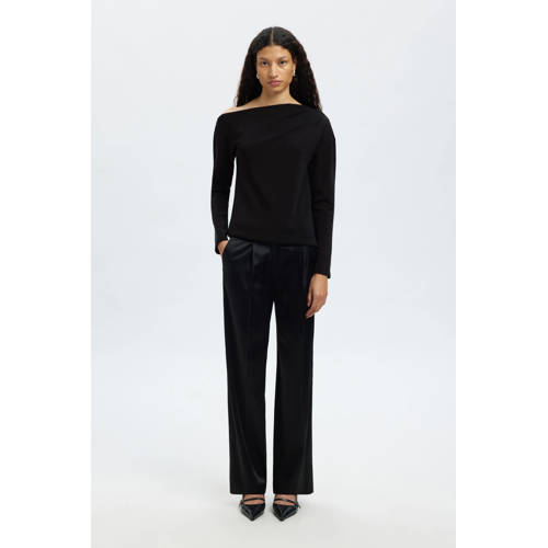 SELECTED FEMME asymmetrische top zwart afbeelding