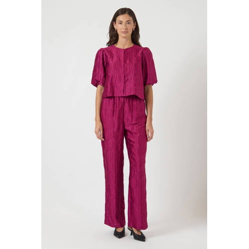 Y.A.S regular waist casual broek roze afbeelding