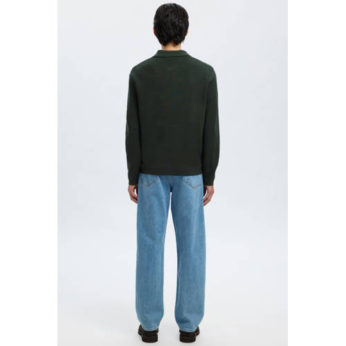 SELECTED HOMME pullover gebreid donkergroen afbeelding