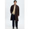Selected trui met wol rib gebreid beige