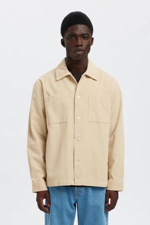 regular casual overhemd beige