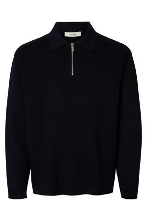 pullover gebreid donkerblauw