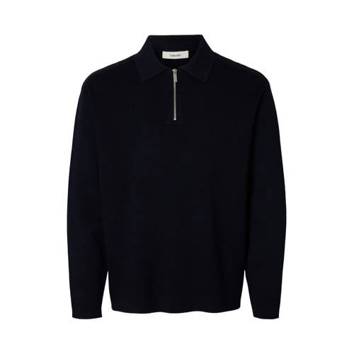 SELECTED HOMME pullover gebreid donkerblauw afbeelding