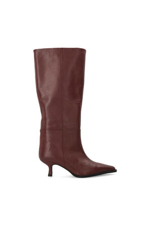 leren hoge laarzen bordeaux