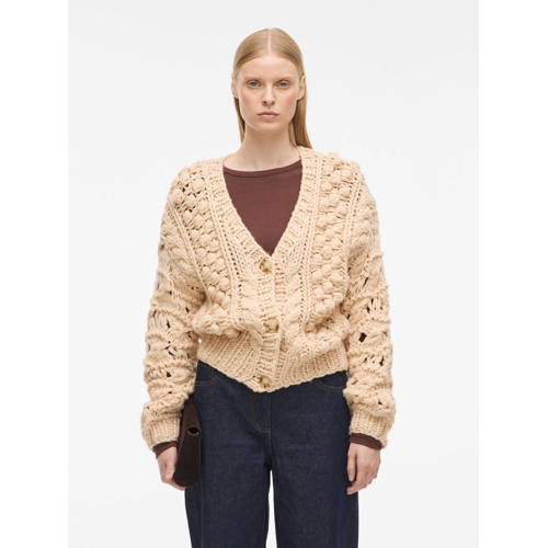 ROUGE EDIT gebreid vest beige afbeelding