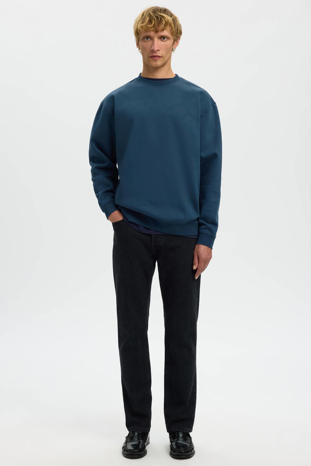 Selected sweater blauw