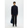 Selected trui met ingebreid patroon donkerblauw