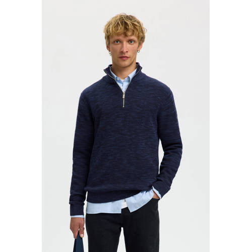 SELECTED HOMME gebreide trui donkerblauw afbeelding