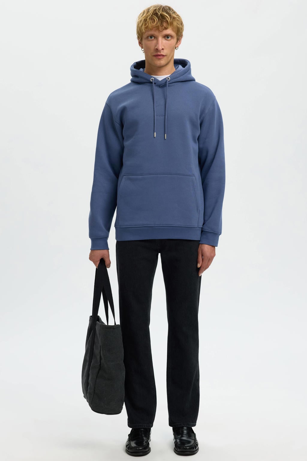 Selected hoodie blauw