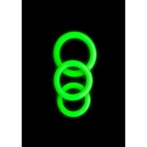 Siliconen cockring set - Glow in the dark - 3 stuks