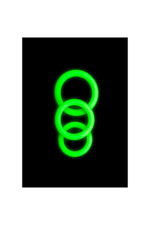 Siliconen cockring set - Glow in the dark - 3 stuks