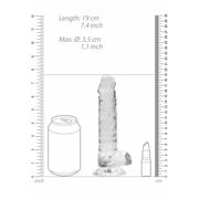thumbnail: RealRock Realistische dildo met scrotum - 18 cm