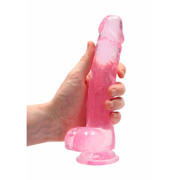 thumbnail: RealRock Realistische dildo met scrotum - 21 cm