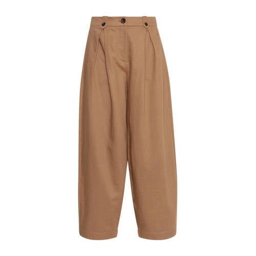 MSCH Copenhagen wide leg regular waist broek camel afbeelding
