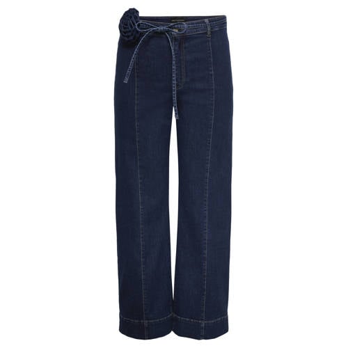 ONLY CARMAKOMA wide leg jeans dark blue denim afbeelding