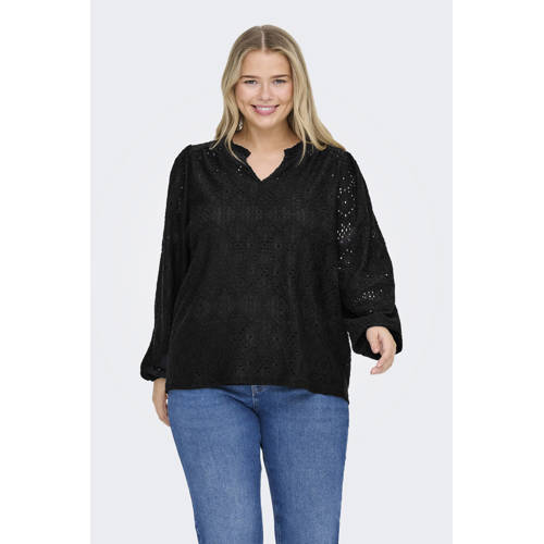 ONLY CARMAKOMA blousetop zwart afbeelding