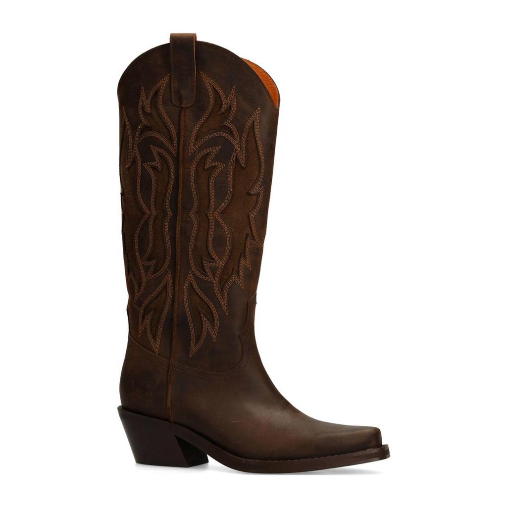 Bruine dames Sacha leren cowboylaarzen