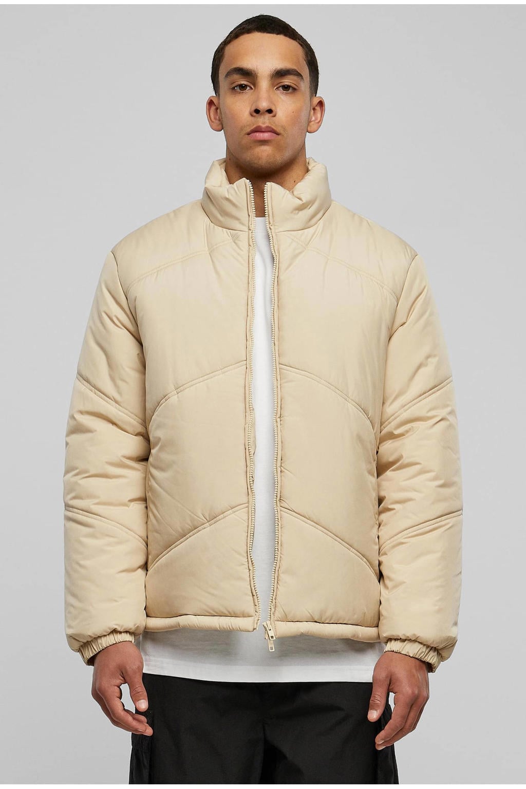 Urban Classics gewatteerde jas beige