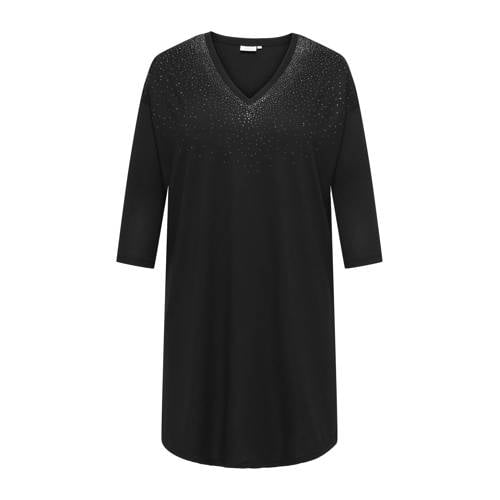 ONLY CARMAKOMA mini jurk met glitter zwart afbeelding